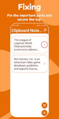 Clipboard Note Touch and copy android App screenshot 3